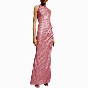 CHIARA BONI LA PETITE ROBE ✨Teodelina Sequin Halter Gown✨